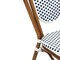 Flash Furniture Lourdes Thonet French Bistro Stacking Chair, White/Navy PE Rattan/Bamboo Print Alum Frame, 4PK 4-SDA-AD642002S-WHNVY-NAT-GG - alternate 9